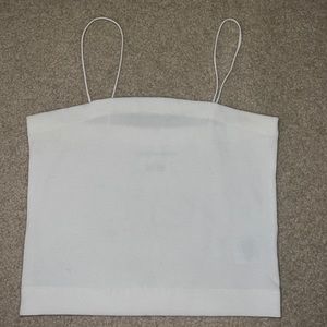 american eagle white bungee strap crop cami size small